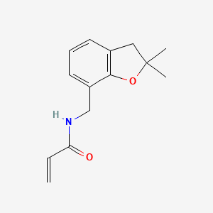 molecular formula C14H17NO2 B2817651 N-[(2,2-Dimethyl-3H-1-benzofuran-7-yl)methyl]prop-2-enamide CAS No. 2361642-21-7