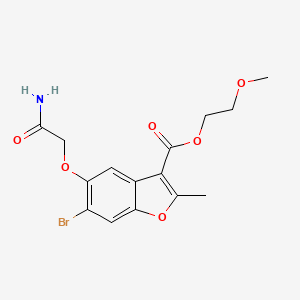 2-Methoxyethyl 5-(2-amino-2-oxoethoxy)-6-bromo-2-methyl-1-benzofuran-3-carboxylate