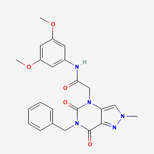 2-(6-benzyl-2-methyl-5,7-dioxo-6,7-dihydro-2H-pyrazolo[4,3-d]pyrimidin-4(5H)-yl)-N-(3,5-dimethoxyphenyl)acetamide