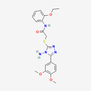 2-{[4-amino-5-(3,4-dimethoxyphenyl)-4H-1,2,4-triazol-3-yl]sulfanyl}-N-(2-ethoxyphenyl)acetamide