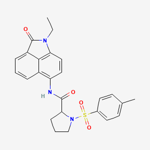 N-(1-ethyl-2-oxo-1,2-dihydrobenzo[cd]indol-6-yl)-1-tosylpyrrolidine-2-carboxamide