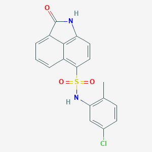 molecular formula C18H13ClN2O3S B281768 N-(5-chloro-2-methylphenyl)-2-oxo-1,2-dihydrobenzo[cd]indole-6-sulfonamide 