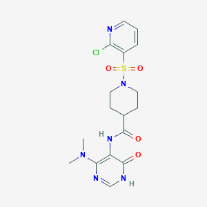 1-[(2-chloropyridin-3-yl)sulfonyl]-N-[4-(dimethylamino)-6-oxo-1,6-dihydropyrimidin-5-yl]piperidine-4-carboxamide