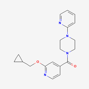 (2-(Cyclopropylmethoxy)pyridin-4-yl)(4-(pyridin-2-yl)piperazin-1-yl)methanone