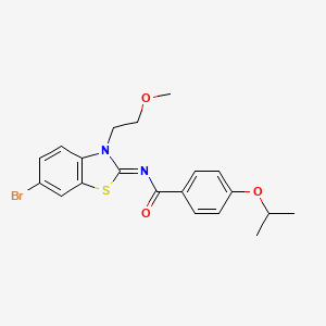 (Z)-N-(6-bromo-3-(2-methoxyethyl)benzo[d]thiazol-2(3H)-ylidene)-4-isopropoxybenzamide