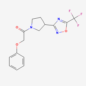 2-Phenoxy-1-(3-(5-(trifluoromethyl)-1,2,4-oxadiazol-3-yl)pyrrolidin-1-yl)ethanone