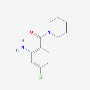 molecular formula C12H15ClN2O B2817705 5-Chloro-2-(piperidine-1-carbonyl)aniline CAS No. 791098-01-6