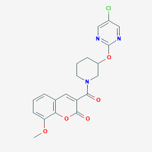 3-(3-((5-chloropyrimidin-2-yl)oxy)piperidine-1-carbonyl)-8-methoxy-2H-chromen-2-one