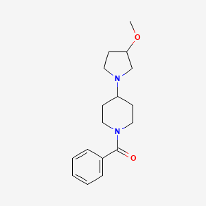 molecular formula C17H24N2O2 B2817713 (4-(3-Methoxypyrrolidin-1-yl)piperidin-1-yl)(phenyl)methanone CAS No. 2310099-55-7