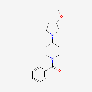 molecular formula C17H24N2O2 B2817713 1-Benzoyl-4-(3-methoxypyrrolidin-1-yl)piperidine CAS No. 2310099-55-7