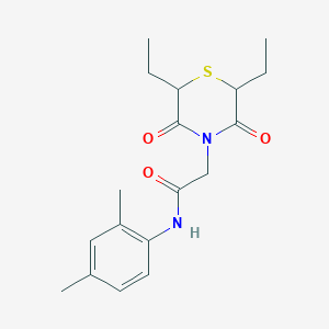 2-(2,6-diethyl-3,5-dioxothiomorpholin-4-yl)-N-(2,4-dimethylphenyl)acetamide
