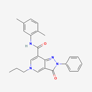 N-(2,5-dimethylphenyl)-3-oxo-2-phenyl-5-propyl-3,5-dihydro-2H-pyrazolo[4,3-c]pyridine-7-carboxamide