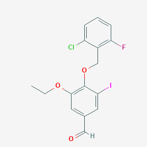 4-[(2-Chloro-6-fluorobenzyl)oxy]-3-ethoxy-5-iodobenzaldehyde