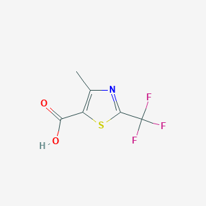 molecular formula C6H4F3NO2S B2817736 4-methyl-2-(trifluoromethyl)-1,3-thiazole-5-carboxylic Acid CAS No. 126889-06-3