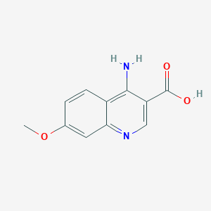 molecular formula C11H10N2O3 B2817738 4-氨基-7-甲氧基喹啉-3-羧酸 CAS No. 1255785-68-2