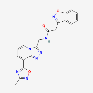 2-(benzo[d]isoxazol-3-yl)-N-((8-(3-methyl-1,2,4-oxadiazol-5-yl)-[1,2,4]triazolo[4,3-a]pyridin-3-yl)methyl)acetamide