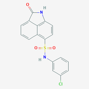 molecular formula C17H11ClN2O3S B281776 N-(3-chlorophenyl)-2-oxo-1,2-dihydrobenzo[cd]indole-6-sulfonamide 