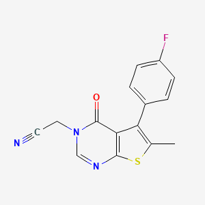 2-[5-(4-Fluorophenyl)-6-methyl-4-oxothieno[2,3-d]pyrimidin-3-yl]acetonitrile