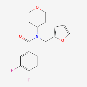 3,4-difluoro-N-(furan-2-ylmethyl)-N-(tetrahydro-2H-pyran-4-yl)benzamide