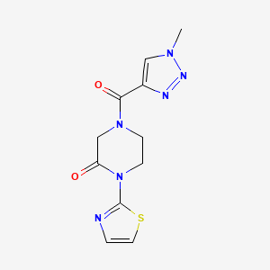 4-(1-methyl-1H-1,2,3-triazole-4-carbonyl)-1-(thiazol-2-yl)piperazin-2-one