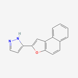 molecular formula C15H10N2O B2817775 5-{萘并[2,1-b]呋喃-2-基}-1H-吡唑 CAS No. 1025724-76-8