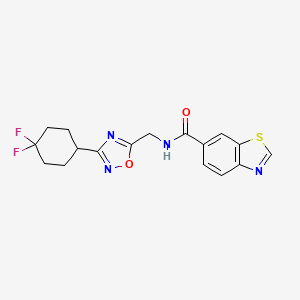 N-((3-(4,4-difluorocyclohexyl)-1,2,4-oxadiazol-5-yl)methyl)benzo[d]thiazole-6-carboxamide