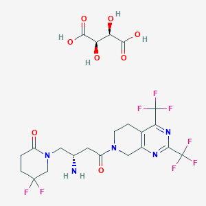 molecular formula C22H25F8N5O8 B2817784 格米格列普汀(酒石酸盐) CAS No. 1374639-74-3