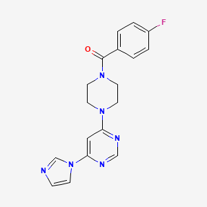 (4-(6-(1H-imidazol-1-yl)pyrimidin-4-yl)piperazin-1-yl)(4-fluorophenyl)methanone