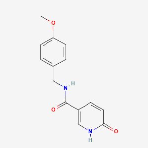 molecular formula C14H14N2O3 B2817801 N-[(4-甲氧基苯基)甲基]-6-氧代-1H-吡啶-3-基甲酰胺 CAS No. 923248-12-8