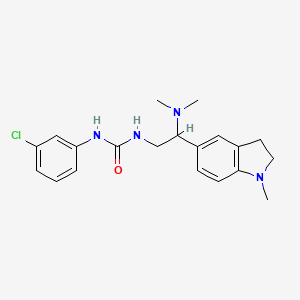 molecular formula C20H25ClN4O B2817811 1-(3-Chlorophenyl)-3-(2-(dimethylamino)-2-(1-methylindolin-5-yl)ethyl)urea CAS No. 1170820-49-1
