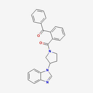 molecular formula C25H21N3O2 B2817817 (3-(1H-benzo[d]imidazol-1-yl)pyrrolidin-1-yl)(2-benzoylphenyl)methanone CAS No. 2034382-15-3