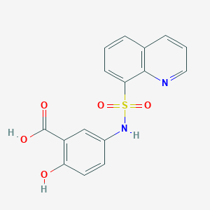 2-Hydroxy-5-[(8-quinolinylsulfonyl)amino]benzoic acid