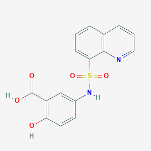 molecular formula C16H12N2O5S B281782 2-Hydroxy-5-[(8-quinolinylsulfonyl)amino]benzoic acid 