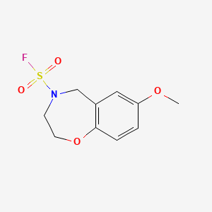 molecular formula C10H12FNO4S B2817825 7-Methoxy-3,5-dihydro-2H-1,4-benzoxazepine-4-sulfonyl fluoride CAS No. 2411218-15-8