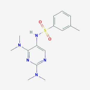 molecular formula C15H21N5O2S B2817828 N-(2,4-bis(dimethylamino)pyrimidin-5-yl)-3-methylbenzenesulfonamide CAS No. 1448060-04-5