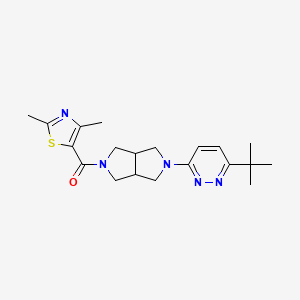molecular formula C20H27N5OS B2817831 [2-(6-Tert-butylpyridazin-3-yl)-1,3,3a,4,6,6a-hexahydropyrrolo[3,4-c]pyrrol-5-yl]-(2,4-dimethyl-1,3-thiazol-5-yl)methanone CAS No. 2415539-72-7