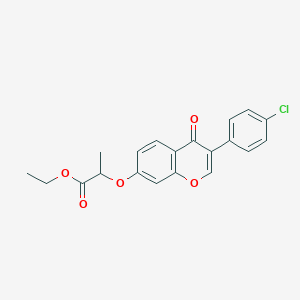 molecular formula C20H17ClO5 B2817834 Ethyl 2-[3-(4-chlorophenyl)-4-oxochromen-7-yl]oxypropanoate CAS No. 618389-53-0
