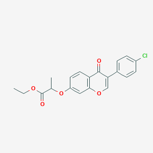 molecular formula C20H17ClO5 B2817834 乙酸2-[3-(4-氯苯基)-4-氧代香豆素-7-基]氧基丙酸乙酯 CAS No. 618389-53-0