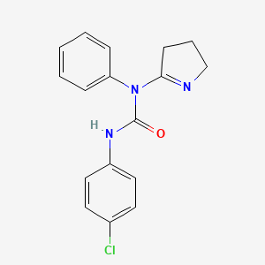 molecular formula C17H16ClN3O B2817835 3-(4-chlorophenyl)-1-(3,4-dihydro-2H-pyrrol-5-yl)-1-phenylurea CAS No. 400870-06-6