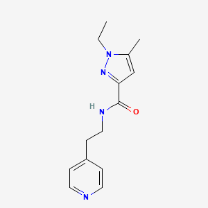 molecular formula C14H18N4O B2817836 1-ethyl-5-methyl-N-(2-(pyridin-4-yl)ethyl)-1H-pyrazole-3-carboxamide CAS No. 1210913-00-0
