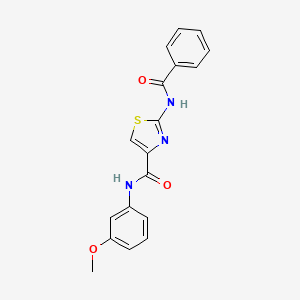 molecular formula C18H15N3O3S B2817839 2-benzamido-N-(3-methoxyphenyl)thiazole-4-carboxamide CAS No. 954642-45-6