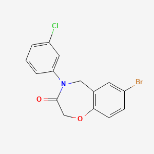 molecular formula C15H11BrClNO2 B2817840 7-bromo-4-(3-chlorophenyl)-4,5-dihydro-1,4-benzoxazepin-3(2H)-one CAS No. 1396707-70-2