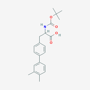 molecular formula C22H27NO4 B2817843 2-((Tert-butoxycarbonyl)amino)-3-(3',4'-dimethyl-[1,1'-biphenyl]-4-yl)propanoic acid CAS No. 1259999-01-3