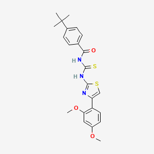 4-(tert-butyl)-N-((4-(2,4-dimethoxyphenyl)thiazol-2-yl)carbamothioyl)benzamide
