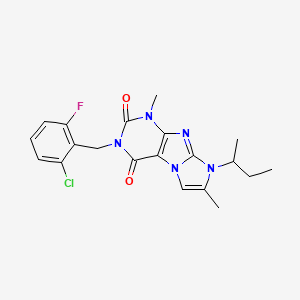 8-(sec-butyl)-3-(2-chloro-6-fluorobenzyl)-1,7-dimethyl-1H-imidazo[2,1-f]purine-2,4(3H,8H)-dione