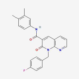 N-(3,4-dimethylphenyl)-1-[(4-fluorophenyl)methyl]-2-oxo-1,2-dihydro-1,8-naphthyridine-3-carboxamide