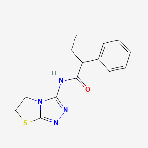 molecular formula C14H16N4OS B2817860 N-(5,6-dihydrothiazolo[2,3-c][1,2,4]triazol-3-yl)-2-phenylbutanamide CAS No. 932999-19-4