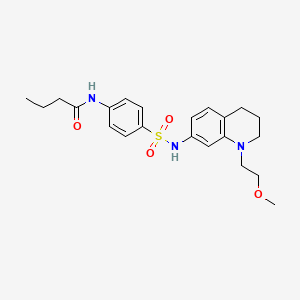 molecular formula C22H29N3O4S B2817862 N-(4-(N-(1-(2-甲氧基乙基)-1,2,3,4-四氢喹啉-7-基)磺酰基)苯基)丁酰胺 CAS No. 1171885-06-5