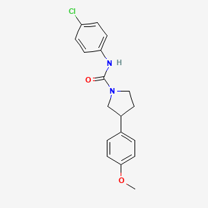 molecular formula C18H19ClN2O2 B2817864 N-(4-chlorophenyl)-3-(4-methoxyphenyl)pyrrolidine-1-carboxamide CAS No. 1209120-02-4