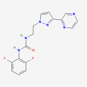1-(2,6-difluorophenyl)-3-(2-(3-(pyrazin-2-yl)-1H-pyrazol-1-yl)ethyl)urea